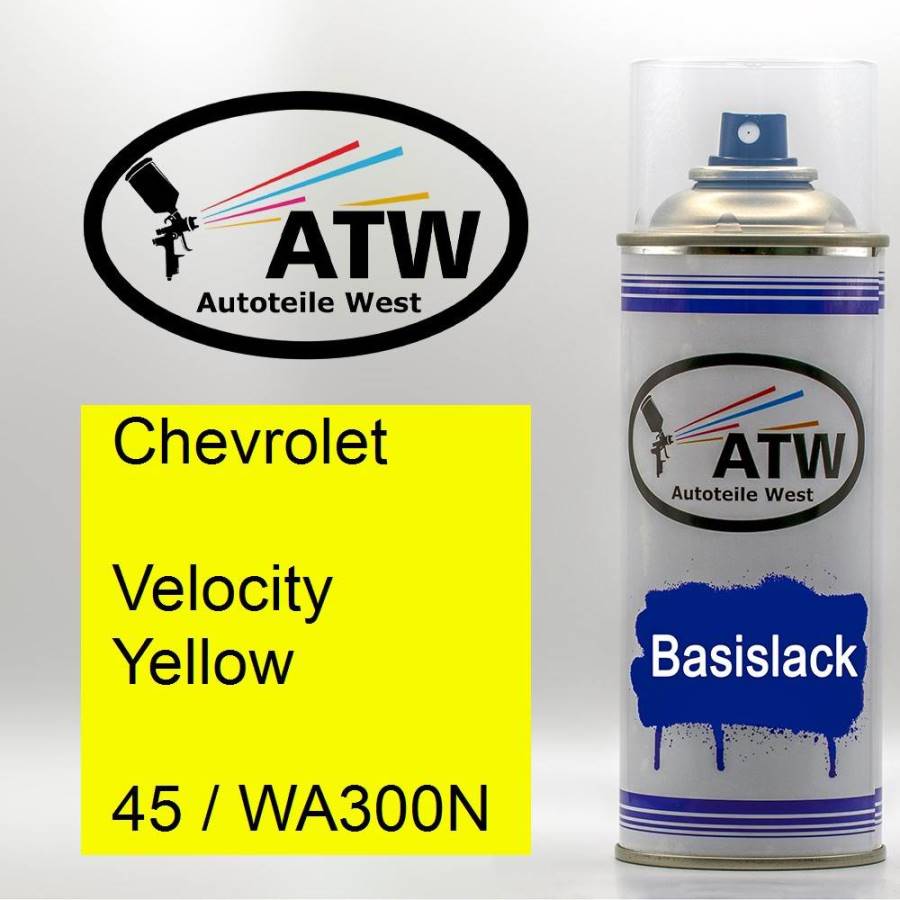 Chevrolet, Velocity Yellow, 45 / WA300N: 400ml Sprühdose, von ATW Autoteile West.